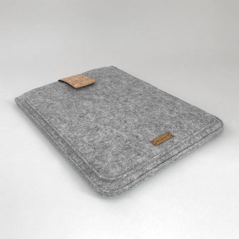 Case for Fujitsu Stylistic | with magnetic closure and extra compartment  | light gray - tracks | Model "HAKA"