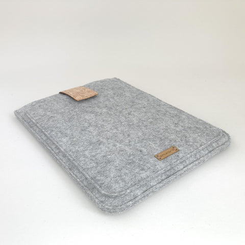 custom tablet case | with magnetic closure and extra compartment | hellgrau - Shapes | Model "HAKA"