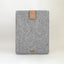 Case for MacBook Air 13 | with magnetic closure and extra compartment  | light gray - tracks | Model "HAKA"