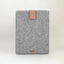 Case for Acer Nitro | with magnetic closure and extra compartment  | light gray - tracks | Model "HAKA"