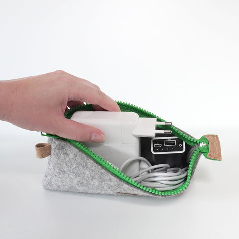 Pencil case light gray-green | MISK