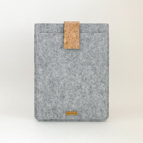 custom tablet case | with magnetic closure and extra compartment | hellgrau - Bloom | Model "HAKA"