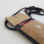 Shoulder bag for iPhone 16 Plus | made of felt and organic cotton | anthracite - bloom | Model KEDJA