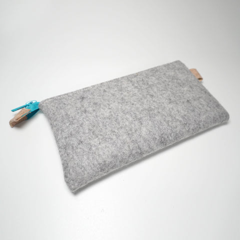 Pencil case light gray-azure | MISK
