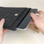 custom tablet case | with magnetic closure and extra compartment | anthrazit - Tracks | Model "HAKA"