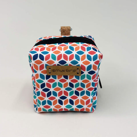 Mini bag for headphones & co. | made from organic cotton | Design Colorful | Model PocketCube