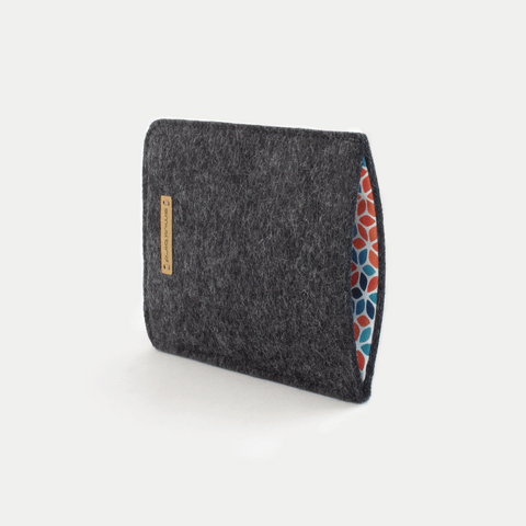 Mobile phone case for Xiaomi 15 Ultra | made of felt and organic cotton | anthracite - colorful | model "LET"