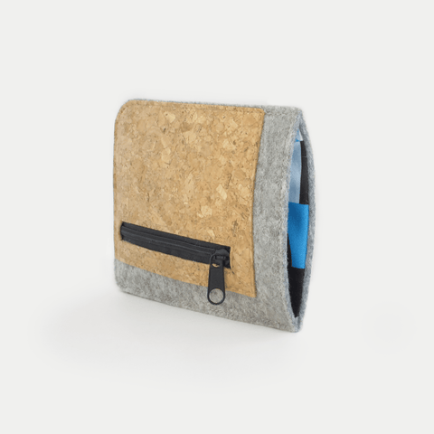 Mobile phone case with card compartment for Google Pixel 8a | hellgrau - shapes | Modell "ZIP"