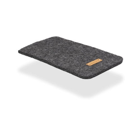 Handytasche für Samsung Galaxy A16 | aus Filz und Bio-Baumwolle | anthrazit - shapes | Modell "LET"