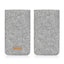 Mobile phone case for Samsung Galaxy Z Flip4 | made of felt and organic cotton | light gray - colorful | model "LET"