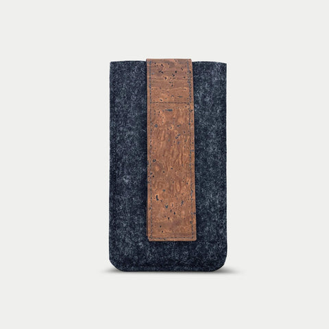 Mobile phone belt pouch for Samsung Galaxy A16 | with magnetic closure and card compartment | anthracite | model CLIP