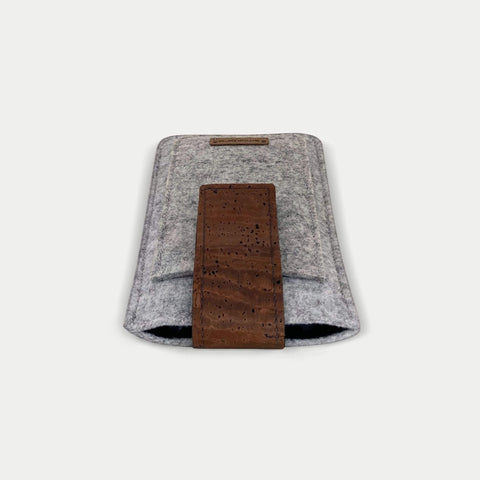 Mobile phone belt pouch for Samsung Galaxy A51 | with magnetic closure and card compartment | light gray | model CLIP