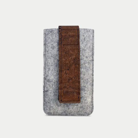 Mobile phone belt pouch for Samsung Galaxy A51 | with magnetic closure and card compartment | light gray | model CLIP