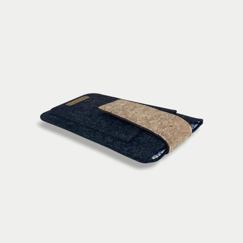 Mobile phone case for Samsung Galaxy M53 | with magnetic closure and extra compartment | anthracite - Bloom | model HAKA