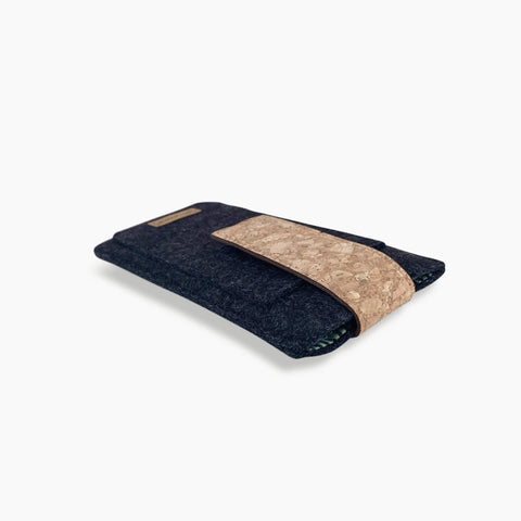 Mobile phone case for iPhone 16 Pro | with magnetic closure and extra compartment | anthracite - Stripes | model HAKA