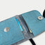 Shoulder bag for iPhone 12 Pro Max | made of felt and organic cotton | light gray - azure | model KEDJA deluxe