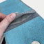Shoulder bag for iPhone 12 Pro Max | made of felt and organic cotton | light gray - azure | model KEDJA deluxe