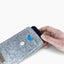 Cell phone case for iPhone 13 | with magnetic closure and extra compartment | light gray - Shapes | model HAKA