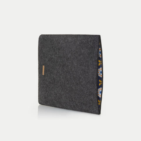 Case for Acer Extensa | made of felt and organic cotton | anthracite - Bloom | Model "LET"