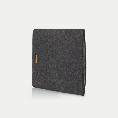 Case for Asus Vivobook 16 | made of felt and organic cotton | anthracite - tracks | Model "LET"