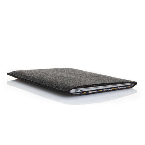 Case for HP Zbook | made of felt and organic cotton | anthracite - Bloom | Model "LET"