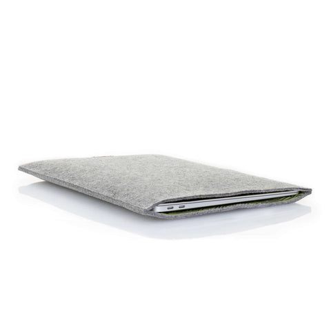 Case for Lenovo IdeaPad 3i | made of felt and organic cotton | light gray - Stripes | Model "LET"