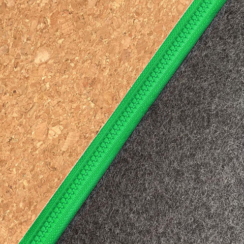 Accessory bag for cables & Co. | made of felt and cork | anthracite-green