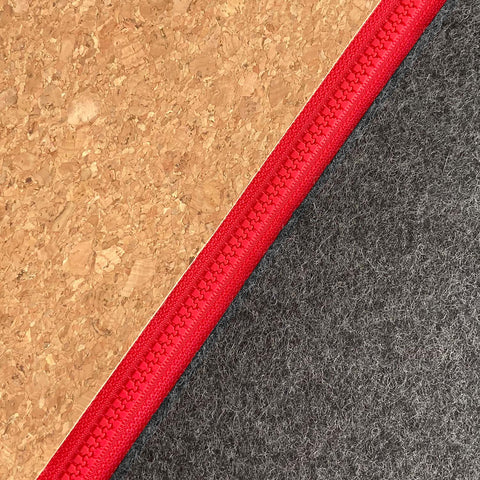 Accessory bag for cables & Co. | made of felt and cork | anthracite-red