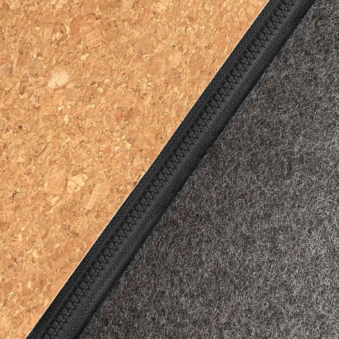 Accessory bag for cables & Co. | made of felt and cork | anthracite-black