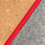 Accessory bag for cables & Co. | made of felt and cork | light grey-red