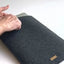 Custom made laptop sleeve | made of felt and organic cotton | anthracite - Stripes | Model "LET"