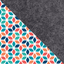 Case for SGIN X15 | made of felt and organic cotton | anthracite - Colorful | Model "LET"