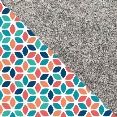 Case for Tolino Vision Color | made of felt and organic cotton | light gray - colorful | Model "LET"