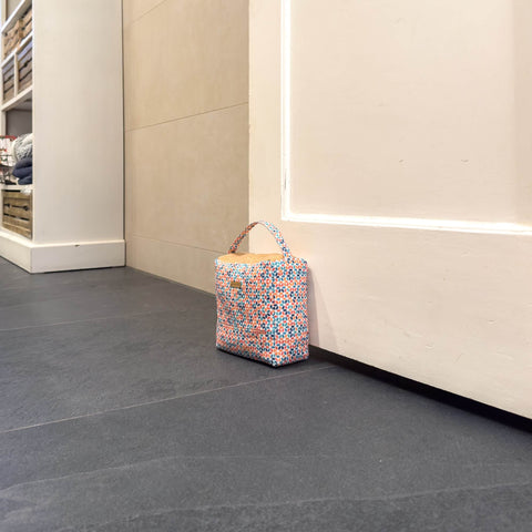 Sustainable doorstop | from fabric scraps | Colorful