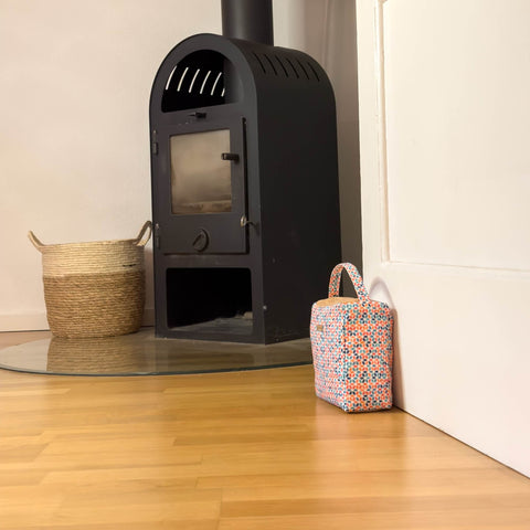 Sustainable doorstop | from fabric scraps | Colorful