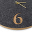 Wall clock made of felt and cork 30 cm | anthracite - gold | Design: Aarhus