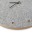 Wall clock made of felt and cork 30 cm | light gray - black | Design: Esbjerg