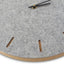 Wall clock made of felt and cork 30 cm | light gray - black | Design: Copenhagen