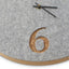 Wall clock made of felt and cork 30 cm | light gray - black | Design: Aarhus