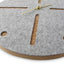 Wall clock made of felt and cork 30 cm | light gray - gold | Design: Odense