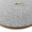 Wall clock made of felt and cork 30 cm | light gray - gold | Design: Aalborg