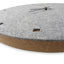 Wall clock made of felt and cork 30 cm | light gray - black | Design: Esbjerg