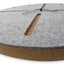 Wall clock made of felt and cork 30 cm | light gray - black | Design: Odense