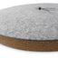 Wall clock made of felt and cork 30 cm | light gray - black | Design: Aalborg