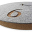 Wall clock made of felt and cork 30 cm | light gray - black | Design: Aarhus