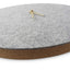 Wall clock made of felt and cork 30 cm | light gray - gold | Design: Aalborg