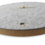 Wall clock made of felt and cork 30 cm | light gray - gold | Design: Esbjerg