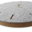 Wall clock made of felt and cork 30 cm | light gray - gold | Design: Copenhagen