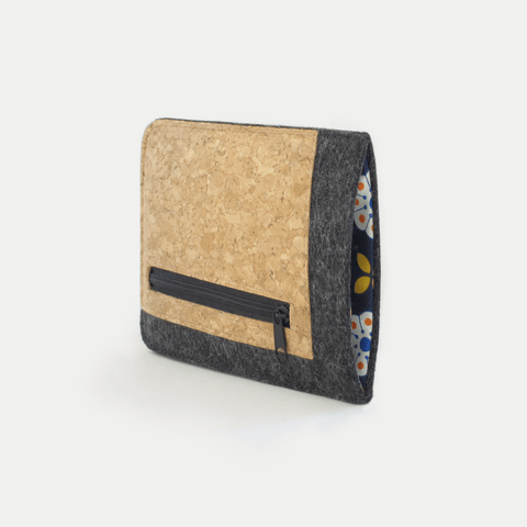 Mobile phone case with card compartment for Google Pixel 8 Pro | anthracite - bloom | Model "ZIP"