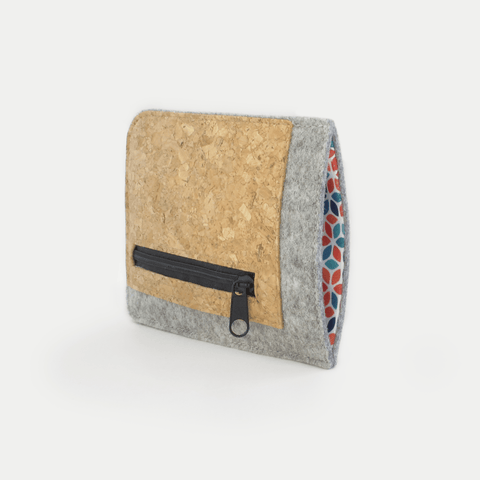Mobile phone pocket with card slot made to measure | light gray - Colorful | Model "ZIP"